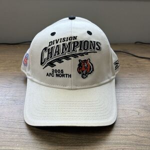 Cincinnati Bengals 2005 AFC North Division Champions Hat Reebok Strap Back NFL
